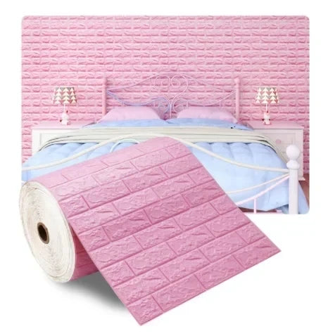 70cmx1/5/10m 3D Wallpaper Decoration Self-adhesive Antique Foam Brick Wallpaper