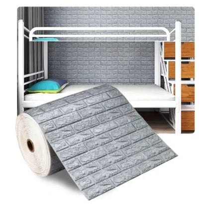70cmx1/5/10m 3D Wallpaper Decoration Self-adhesive Antique Foam Brick Wallpaper