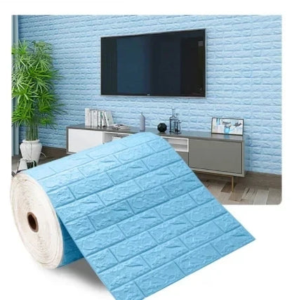 70cmx1/5/10m 3D Wallpaper Decoration Self-adhesive Antique Foam Brick Wallpaper